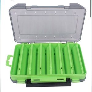 Tackle Box multi compartment double sided fishing lures baits hooks storage